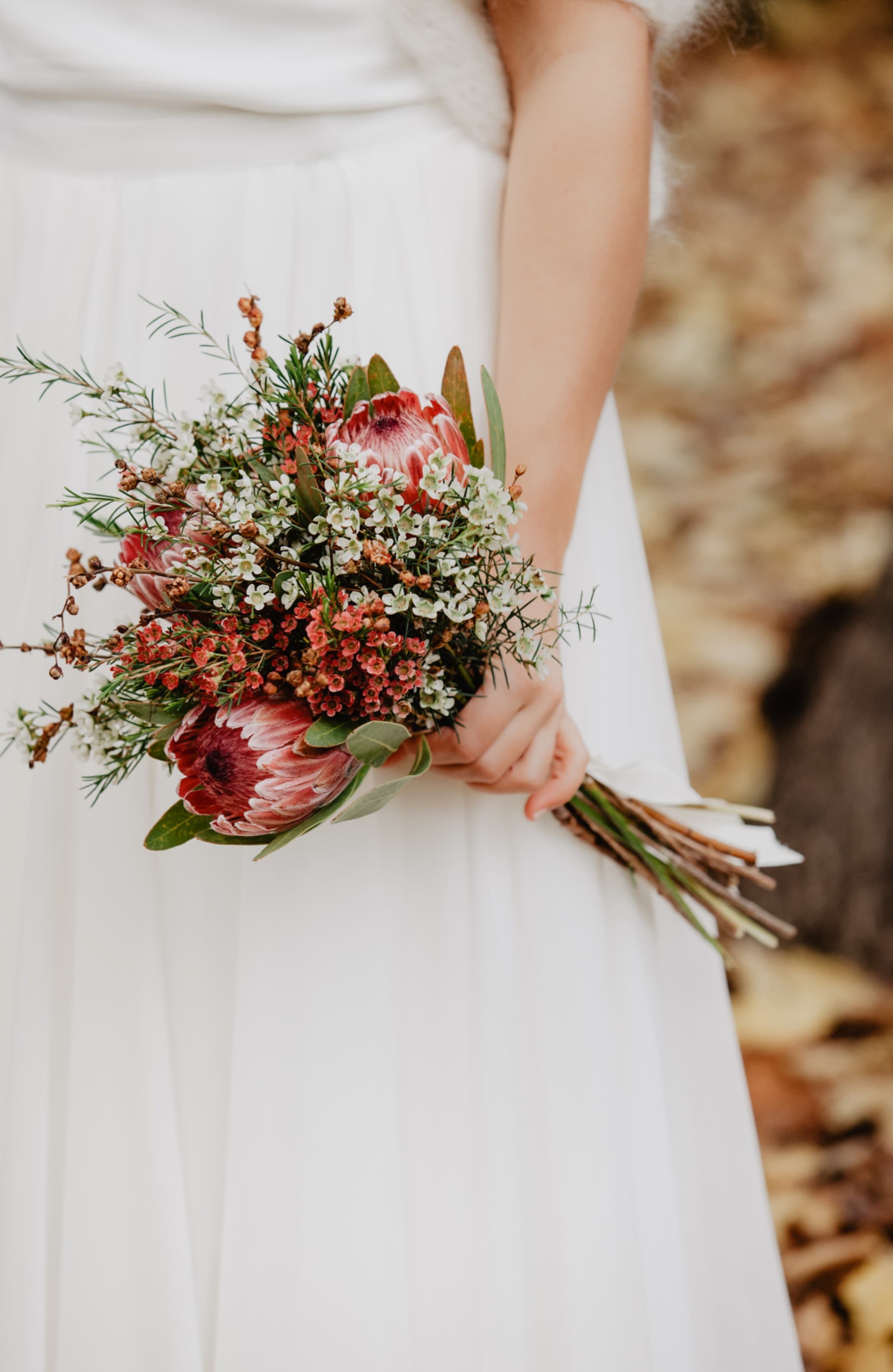 autumn colours bridal bouquet