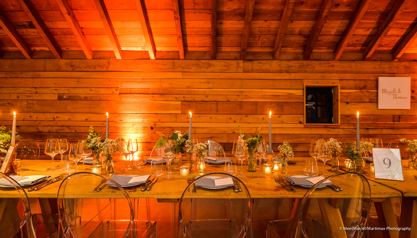 table set up with candles and flowers