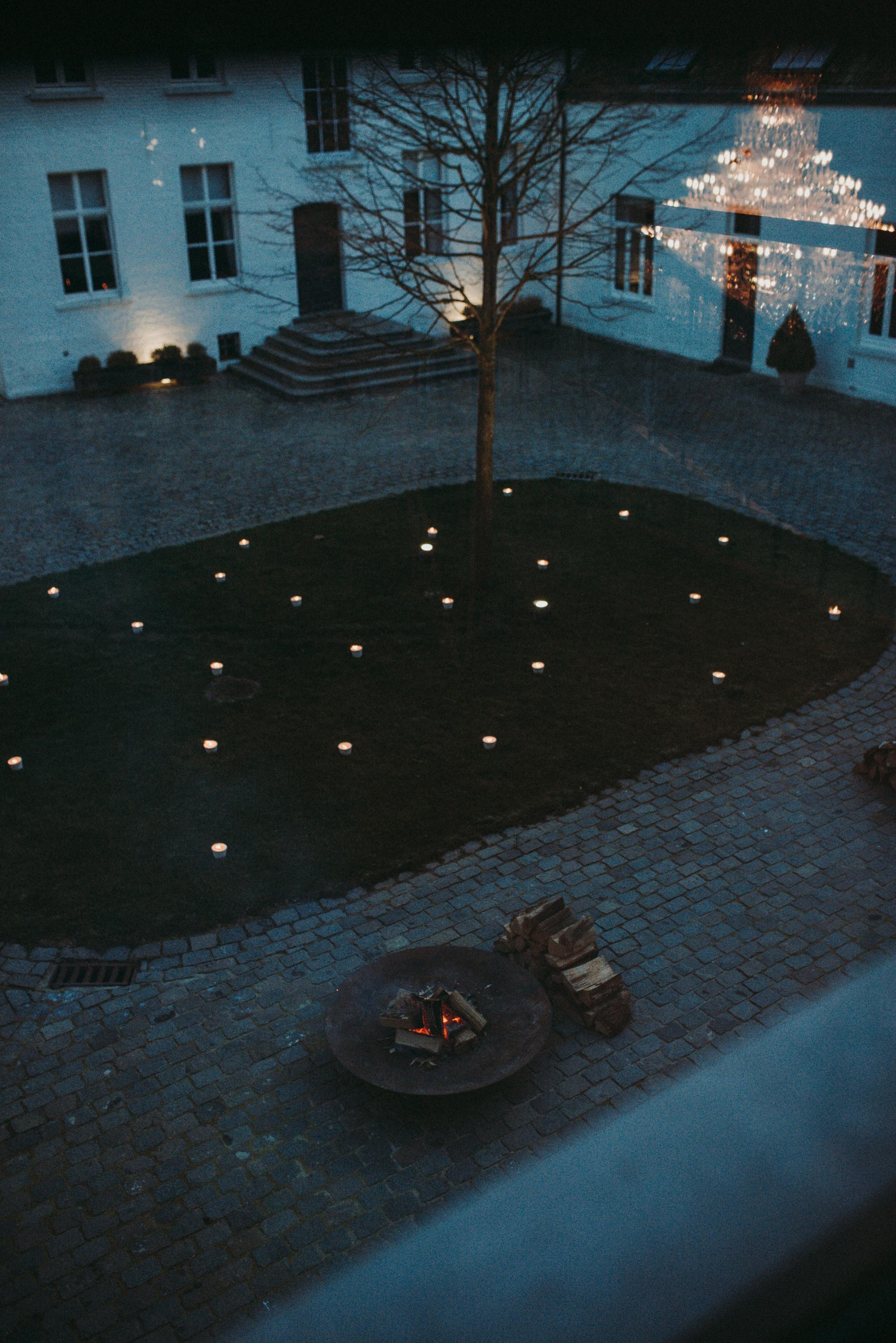 candles in the garden