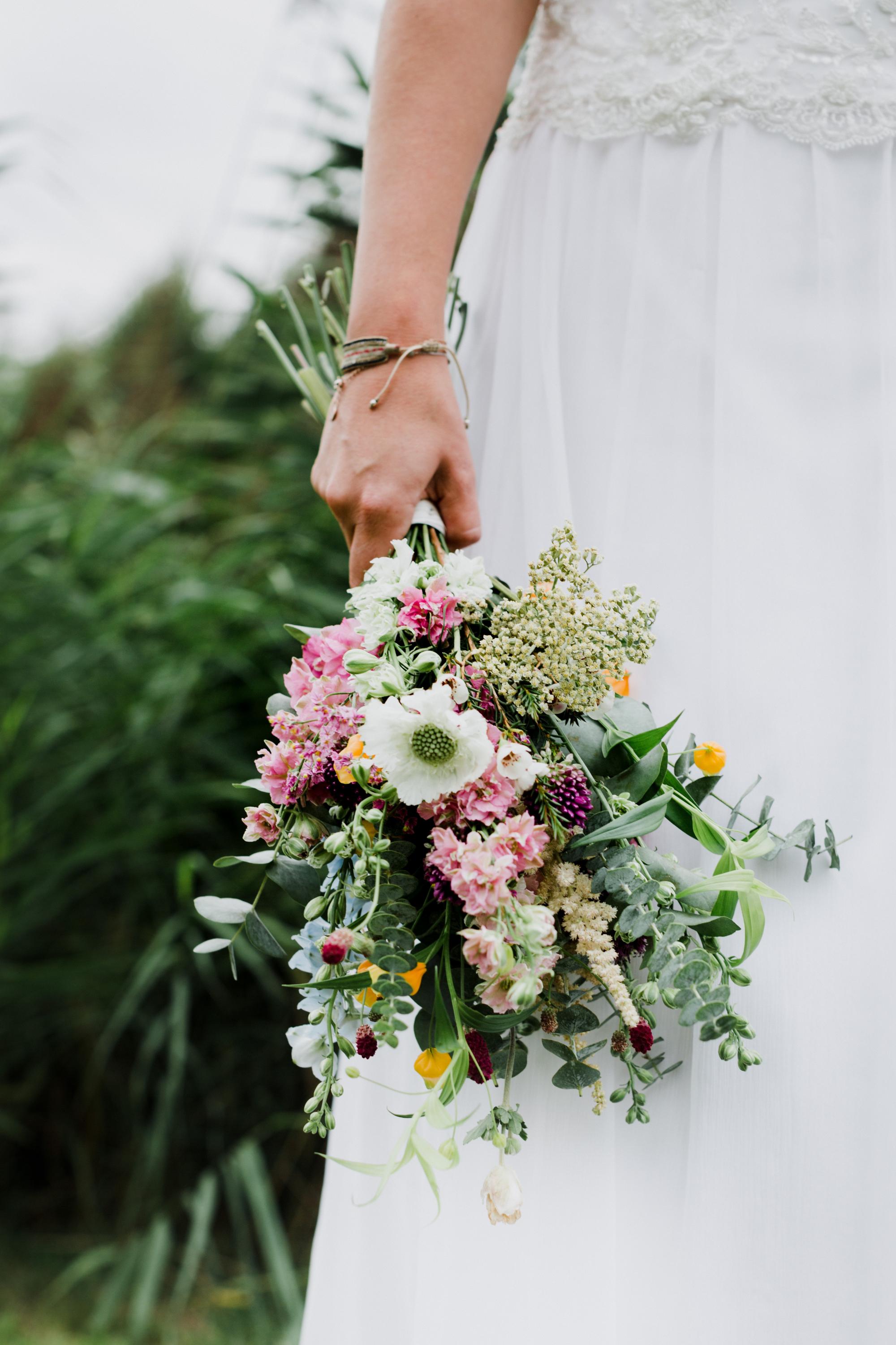 colourful bridal bouquet