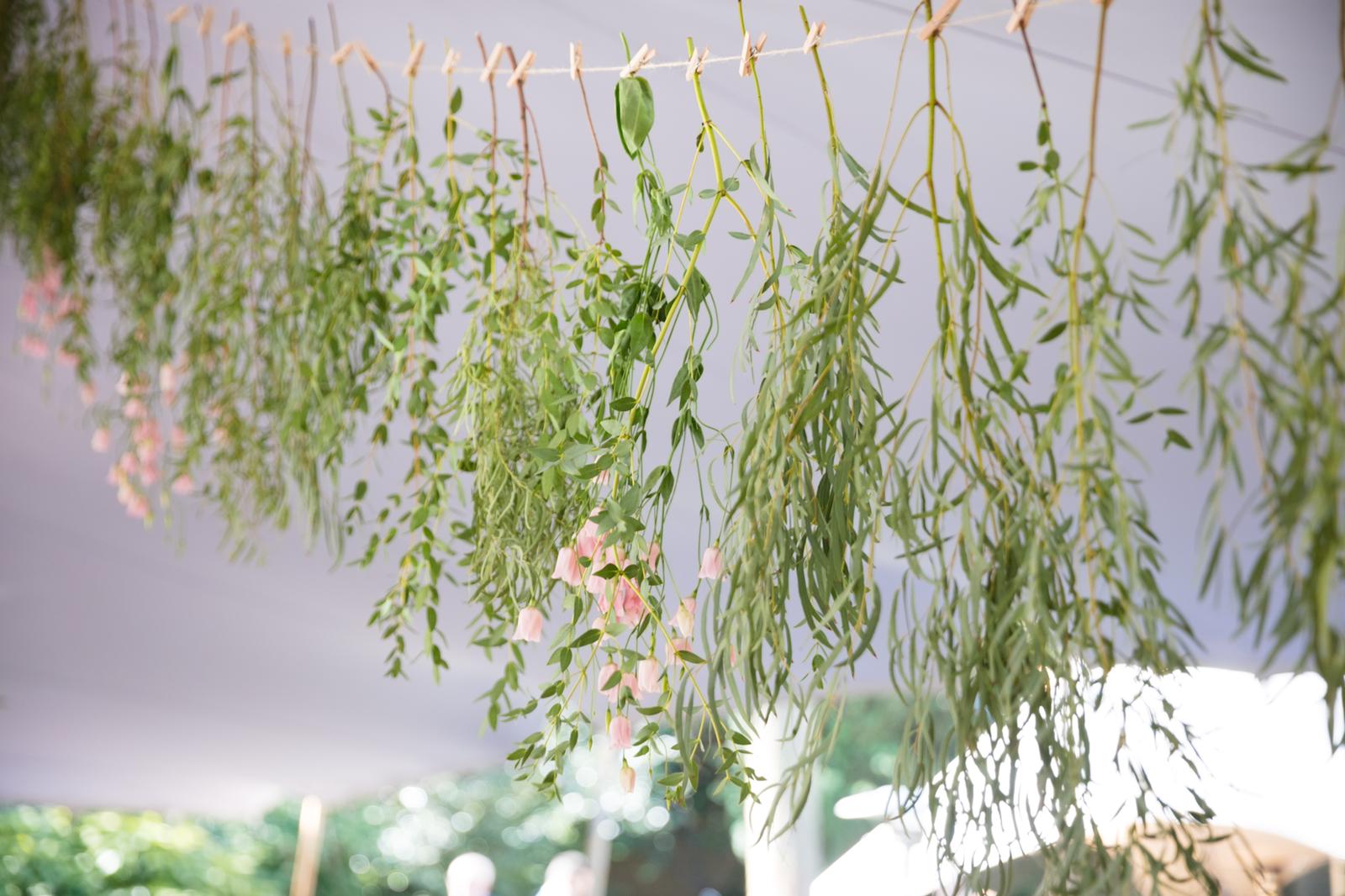 hanging flower garland