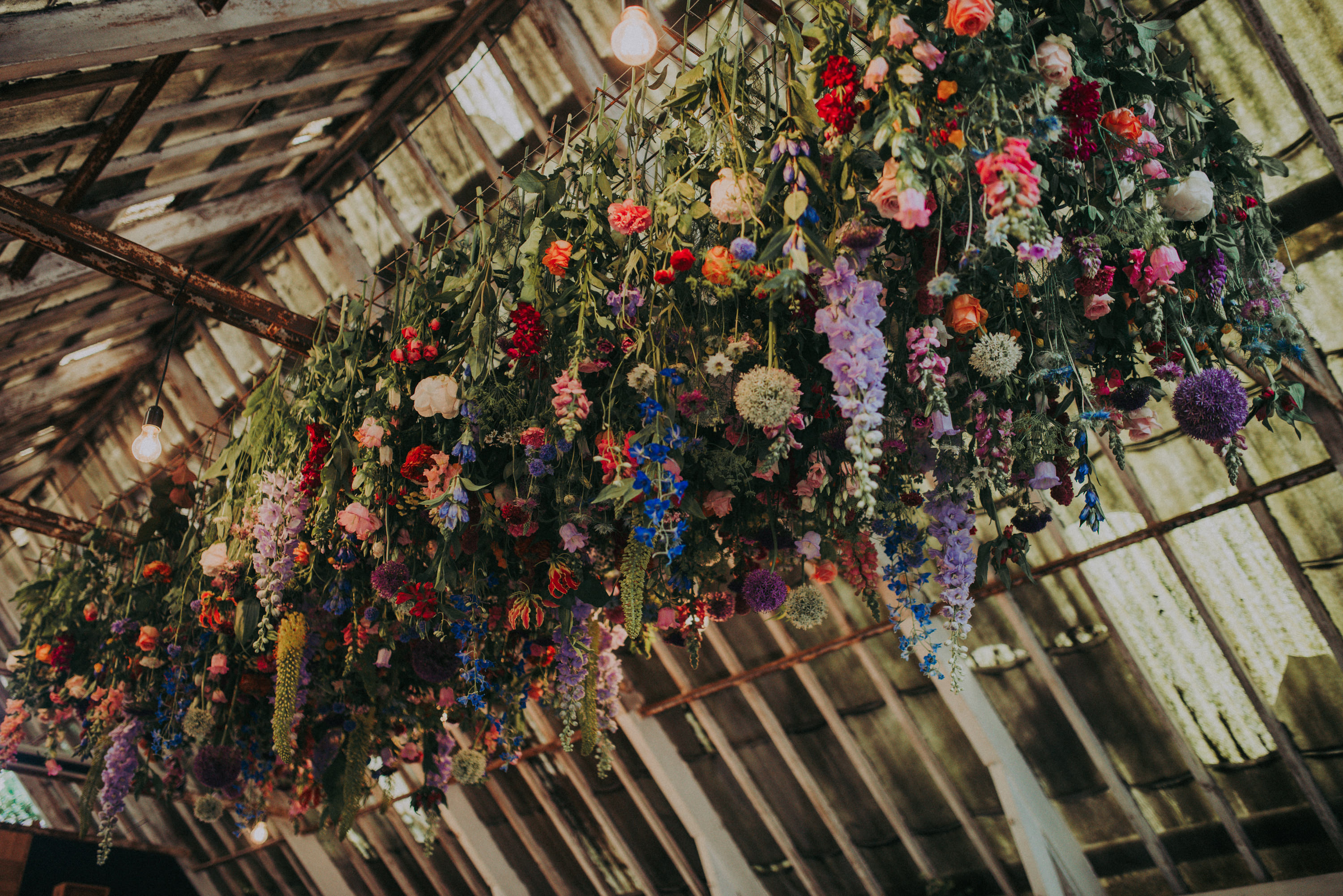 colourful flower ceiling
