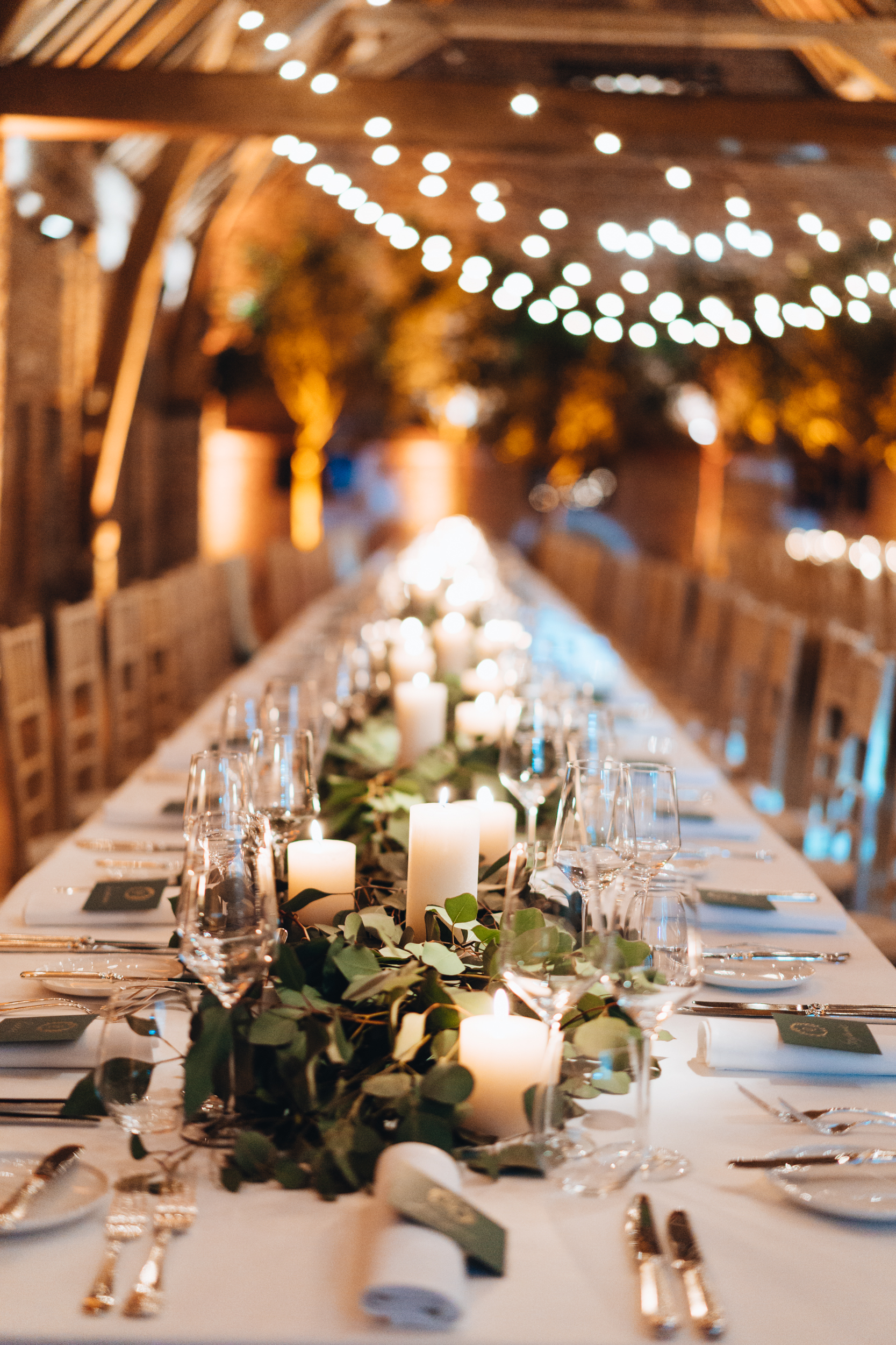 candle light and greens